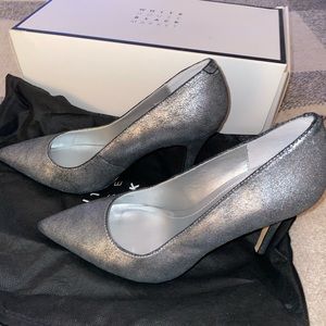 White House Black Market Silver heels